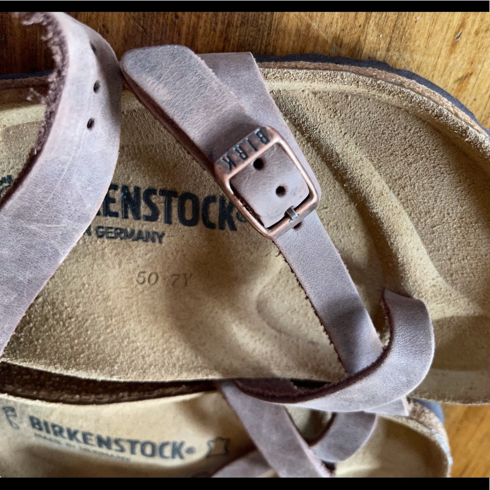 New Yara Birkenstock ankle strap sandals mocha